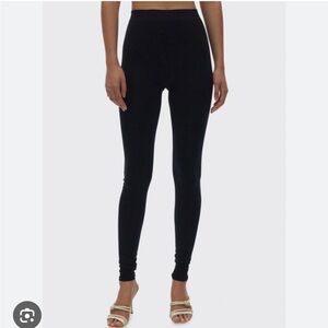 Helmut Lang contour ribbed leggings, black, size large